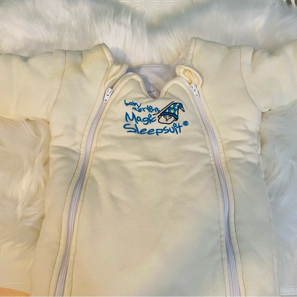 merlins Magic Sleep Suit in light yellow - organic cotton 3-6mo - Picture 12 of 14
